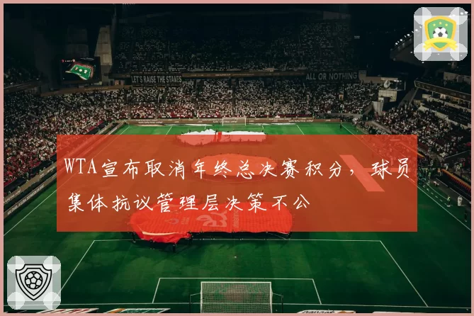 WTA宣布取消年终总决赛积分,球员集体抗议管理层决策不公